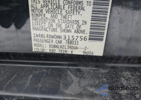 2021 Nissan Altima Sv Intelligent Awd из США, поврежденный, VIN 1N4BL4DW0MN315756